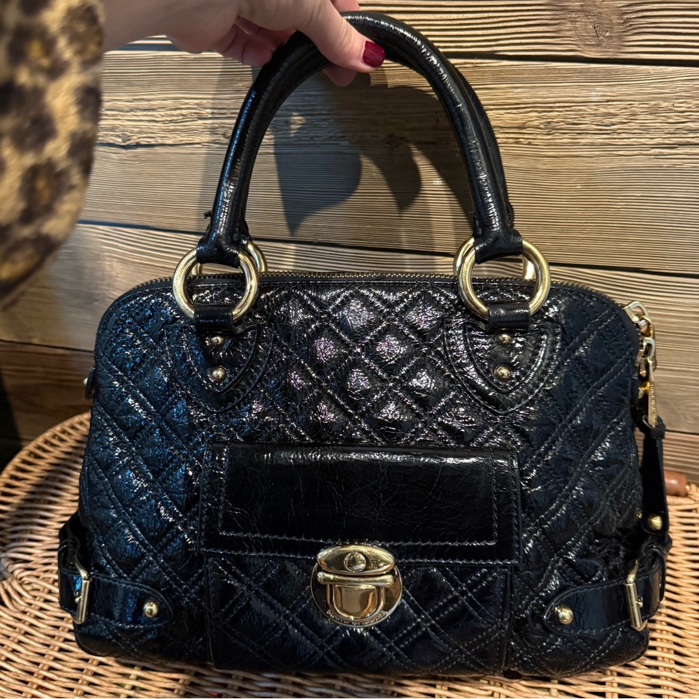Marc Jacobs Vintage Elegant Black Quilted Handbag